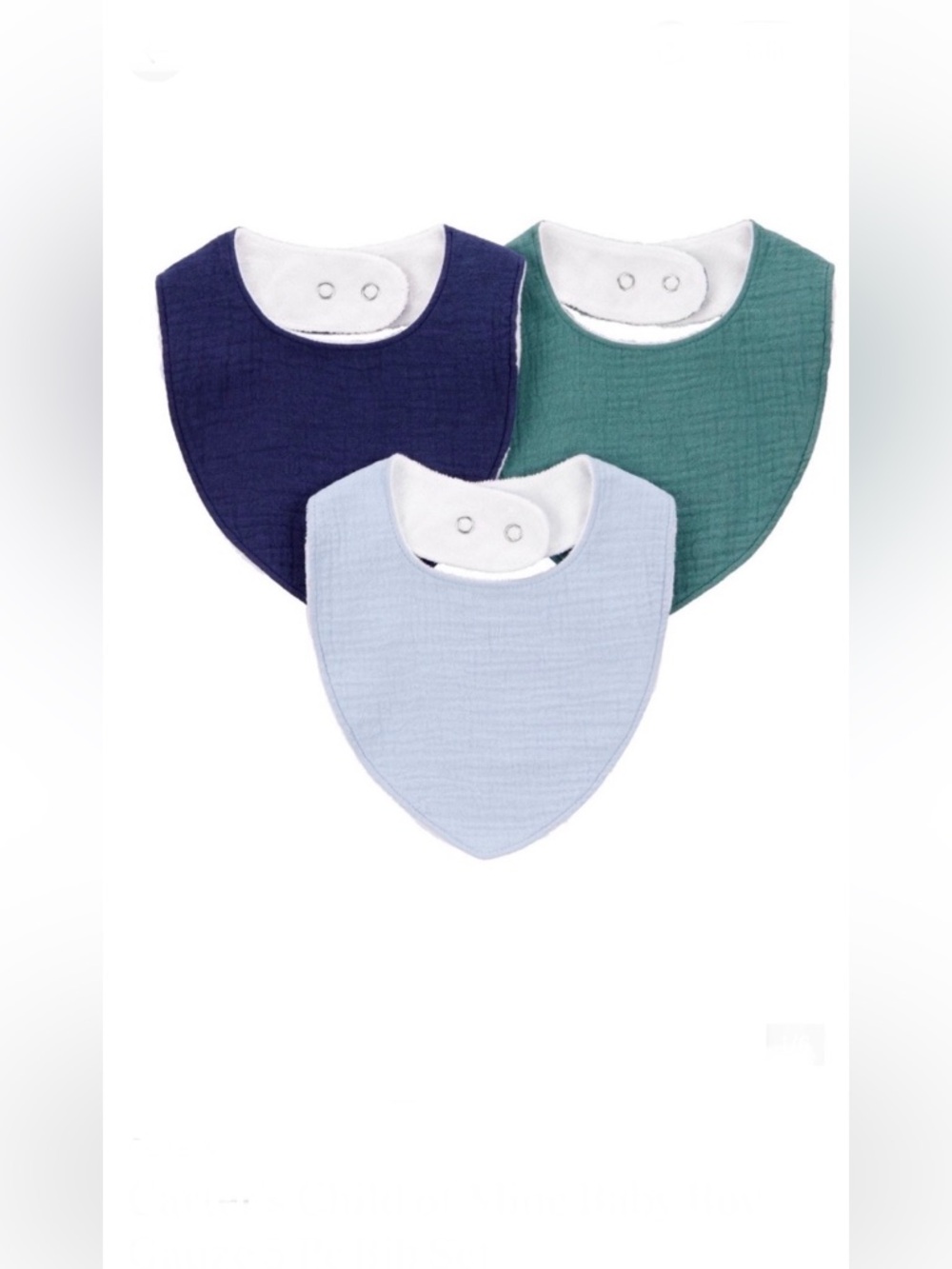 Carter's Child of Mine Baby Boy Gauze 3 Pc Bib Set